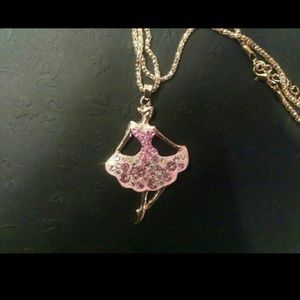 Beautiful Ballerina Necklace With rhinestones